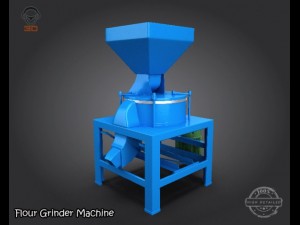 flour grinder machine 3D Model