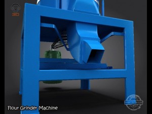 flour grinder machine 3D Model
