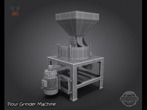 flour grinder machine 3D Model