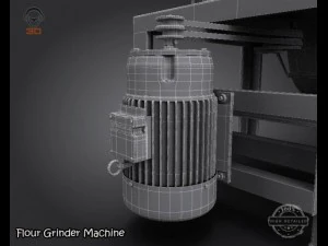 flour grinder machine 3D Model