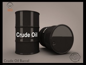 crude oil barrel Modello 3D