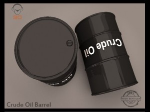 crude oil barrel Modello 3D