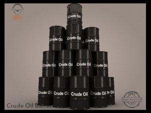 crude oil barrel Modello 3D