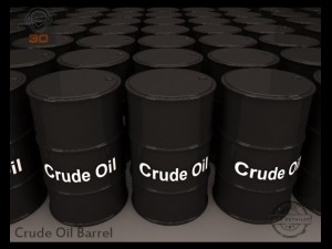 crude oil barrel Modello 3D