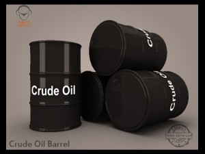 crude oil barrel Modello 3D