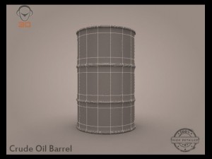 crude oil barrel Modello 3D