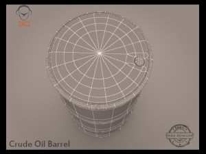 crude oil barrel Modello 3D