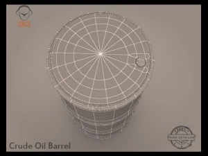 crude oil barrel 3D Model