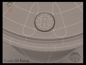 crude oil barrel Modello 3D