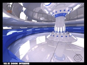 scifi doom interior 3D Model
