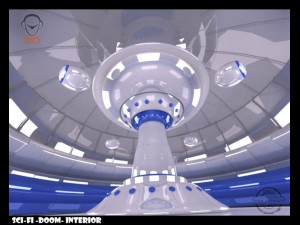 scifi doom interior 3D Model