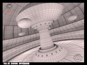scifi doom interior 3D Model