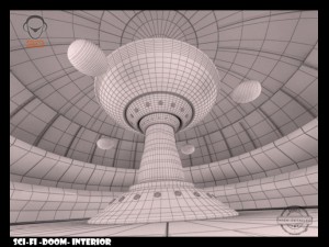 scifi doom interior 3D Model