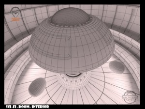 scifi doom interior 3D Model