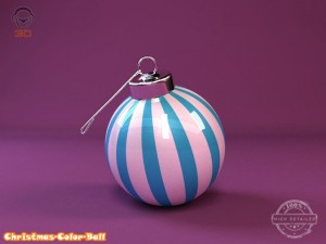 christmas color ball Modelo 3D