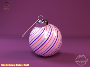 christmas color ball Modelo 3D