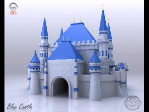 blue castle 3Dモデル