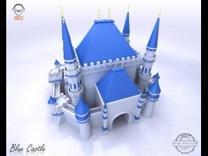 blue castle Modello 3D