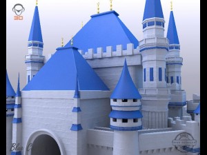 blue castle Modello 3D
