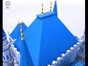 blue castle Modello 3D