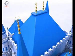 blue castle 3D Model