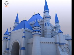 blue castle Modello 3D
