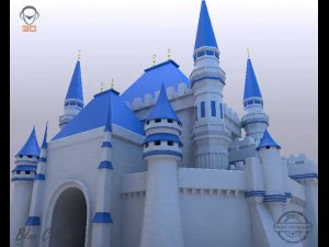blue castle 3D Model