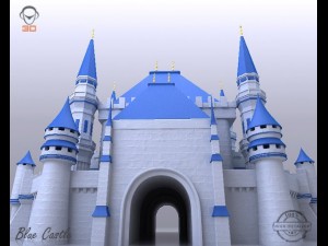 blue castle Modello 3D