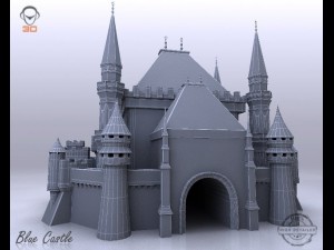 blue castle Modello 3D