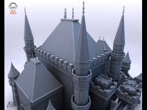 blue castle Modello 3D
