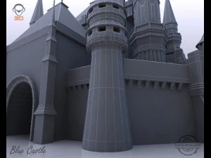 blue castle 3D Model