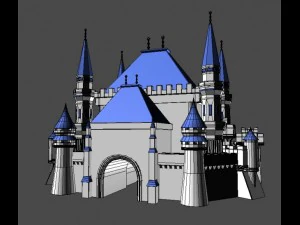 blue castle 3D Model