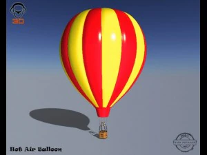 montgolfi&egrave;re Modèle 3D