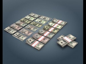 us dollar bill collection Modèle 3D