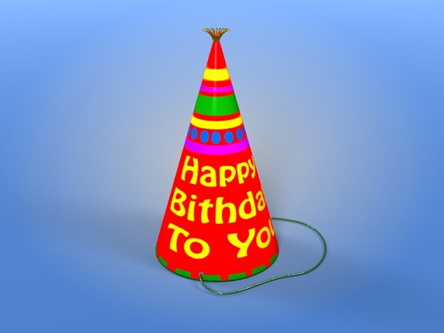 birthday hat 3D मॉडल .c4d .max .obj .3ds .fbx .stl .blend 