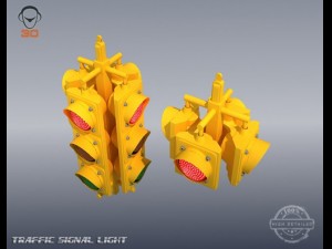 traffic signal light 3D 模型
