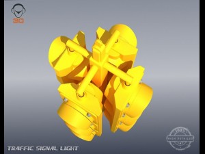 traffic signal light 3D 模型