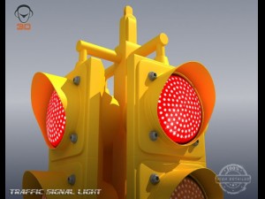 traffic signal light 3D 模型