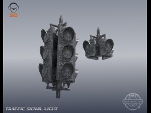 traffic signal light 3D 模型