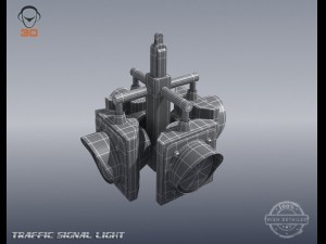 traffic signal light 3D 模型
