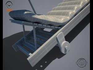 beach chair umbrella 3D Model