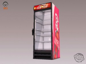 cocacola refrigerator 3D Модель