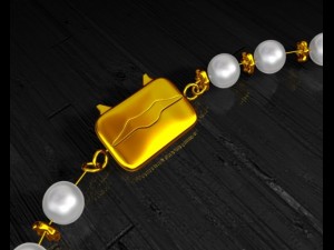 pearl necklace Modello 3D