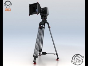 Blackmagic camera with tripod Modello 3D