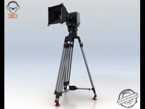 Macchina fotografica Blackmagic con treppiede Modello 3D