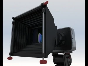 तिपाई के साथ ब्लैकमैजिक कैमरा 3D मॉडल