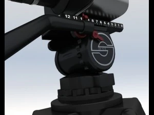 तिपाई के साथ ब्लैकमैजिक कैमरा 3D मॉडल