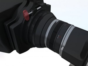 Blackmagic camera with tripod 3D Model