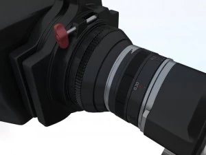 तिपाई के साथ ब्लैकमैजिक कैमरा 3D मॉडल