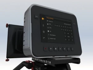 तिपाई के साथ ब्लैकमैजिक कैमरा 3D मॉडल